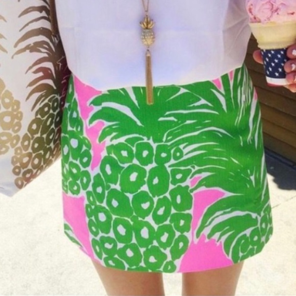Lilly Pulitzer | Pink Pout Flamenco Tate Skirt 🍍